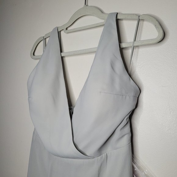 Birdy Grey Bridesmaid Dress Gray Large Convertible Straps Pockets Womens Wedding - Picture 6 of 13